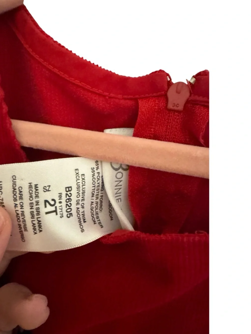 Bonnie Jean Red Corduroy Scottie Dog Dress Girls 2T Holiday Christmas